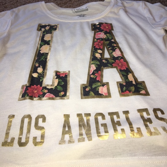 Cream LA Crop top - Picture 2 of 2