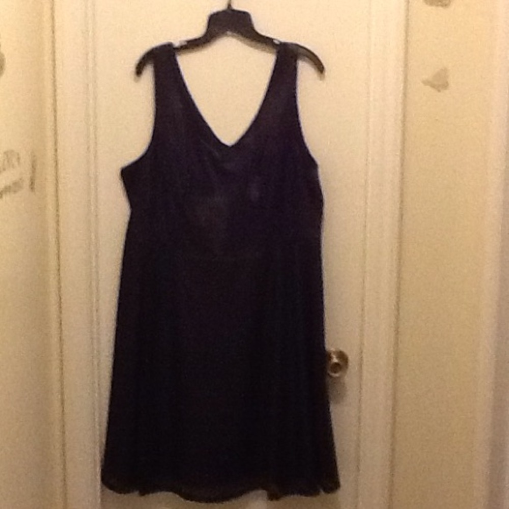 Faux leather skater dress