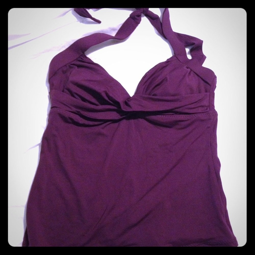 Small Purple Loft tankini top NWT
