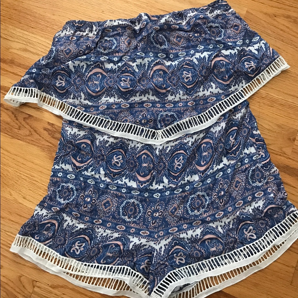 Paisley printed romper
