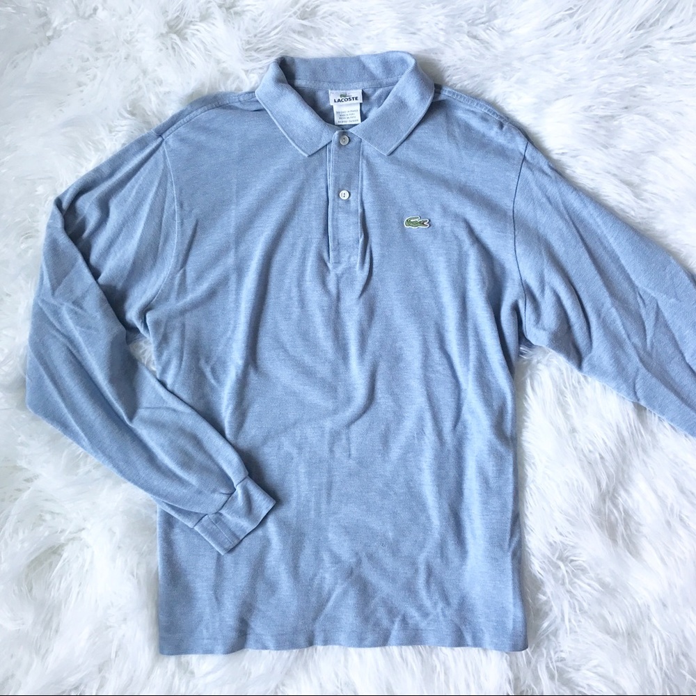 Lacoste Polo Shirt Men's Long Sleeve Sz 7 / Medium