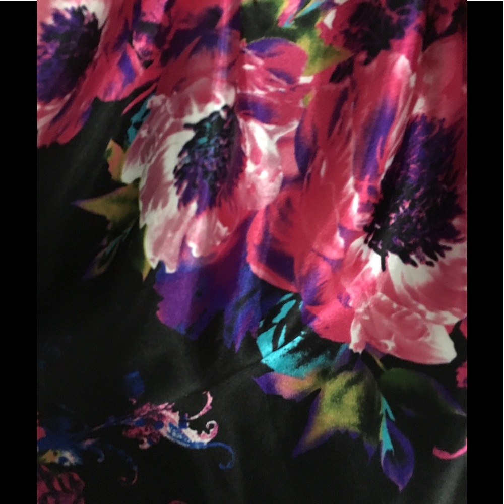 Strapless Silk Floral Cocktail Dress - Picture 5 of 6