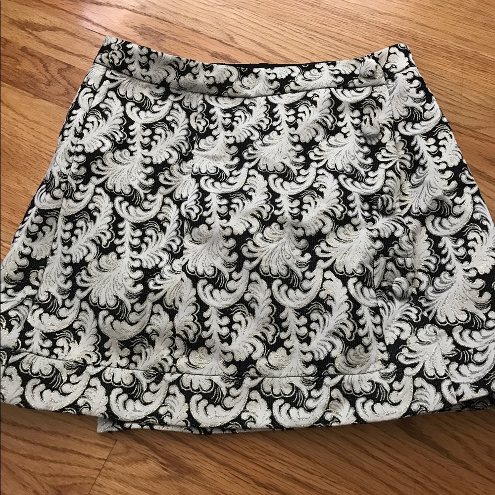 Black and cream skirt
