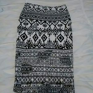 Tribal print pencil skirt