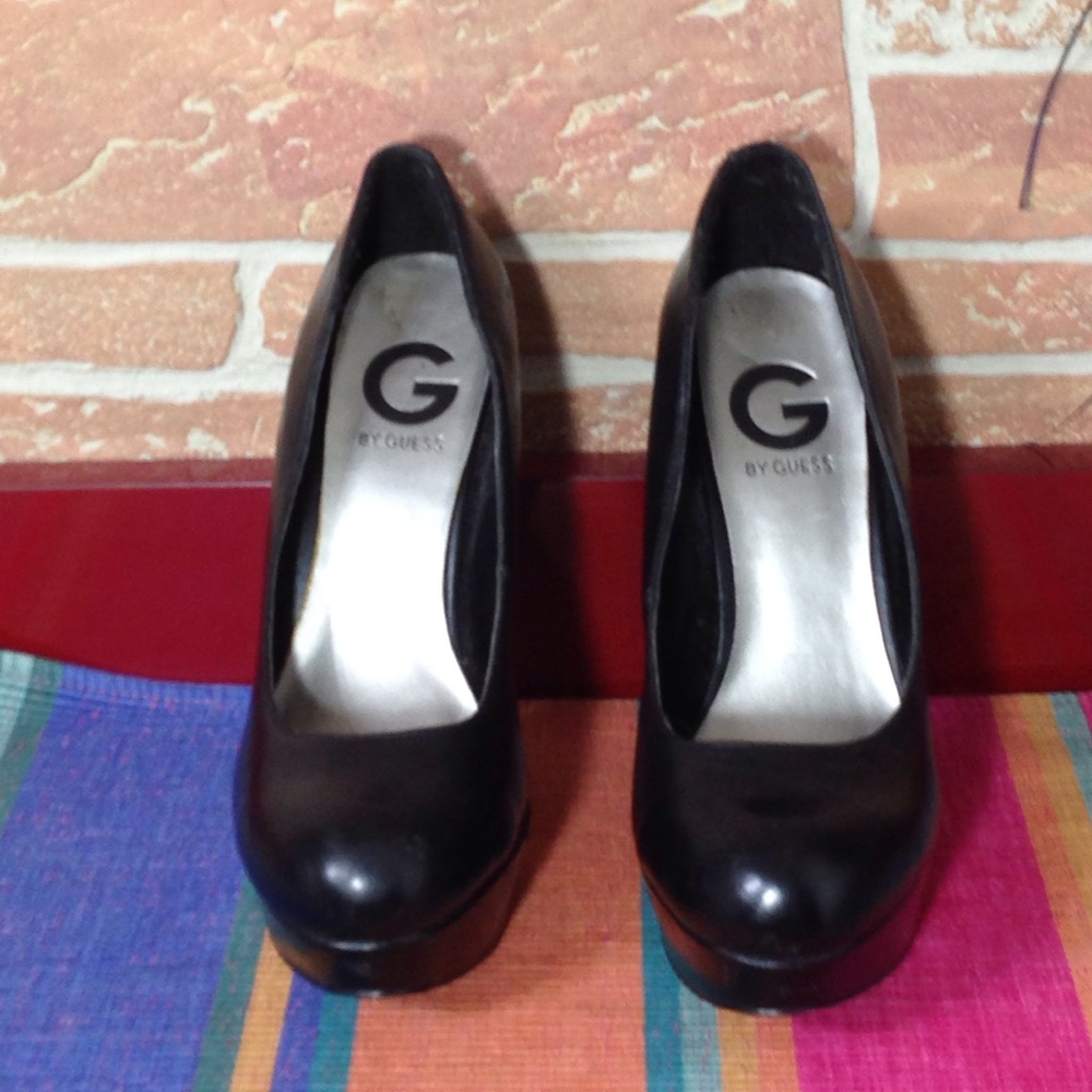 G BY GUESS Vianna-T Leather Platform High Heel