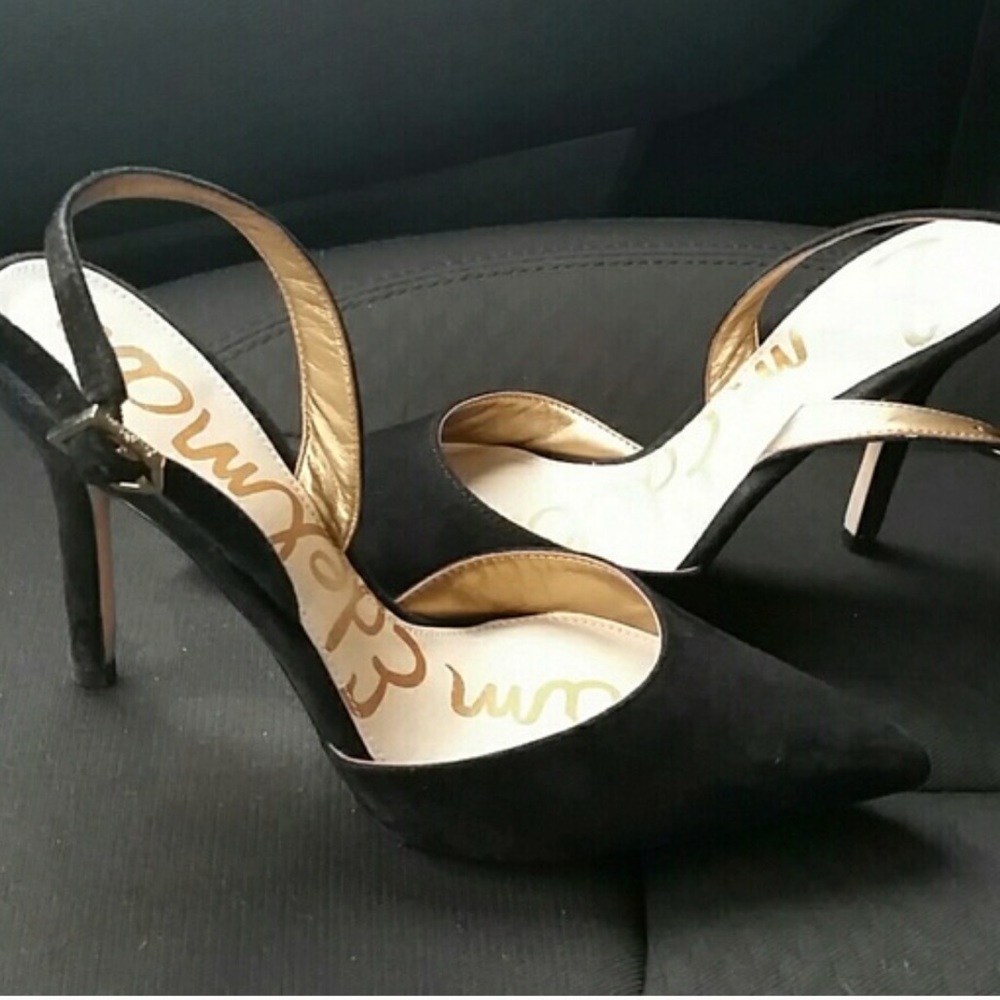 Cute Sam Edelman Black Suede Heels