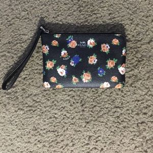 Coach floral wristlet