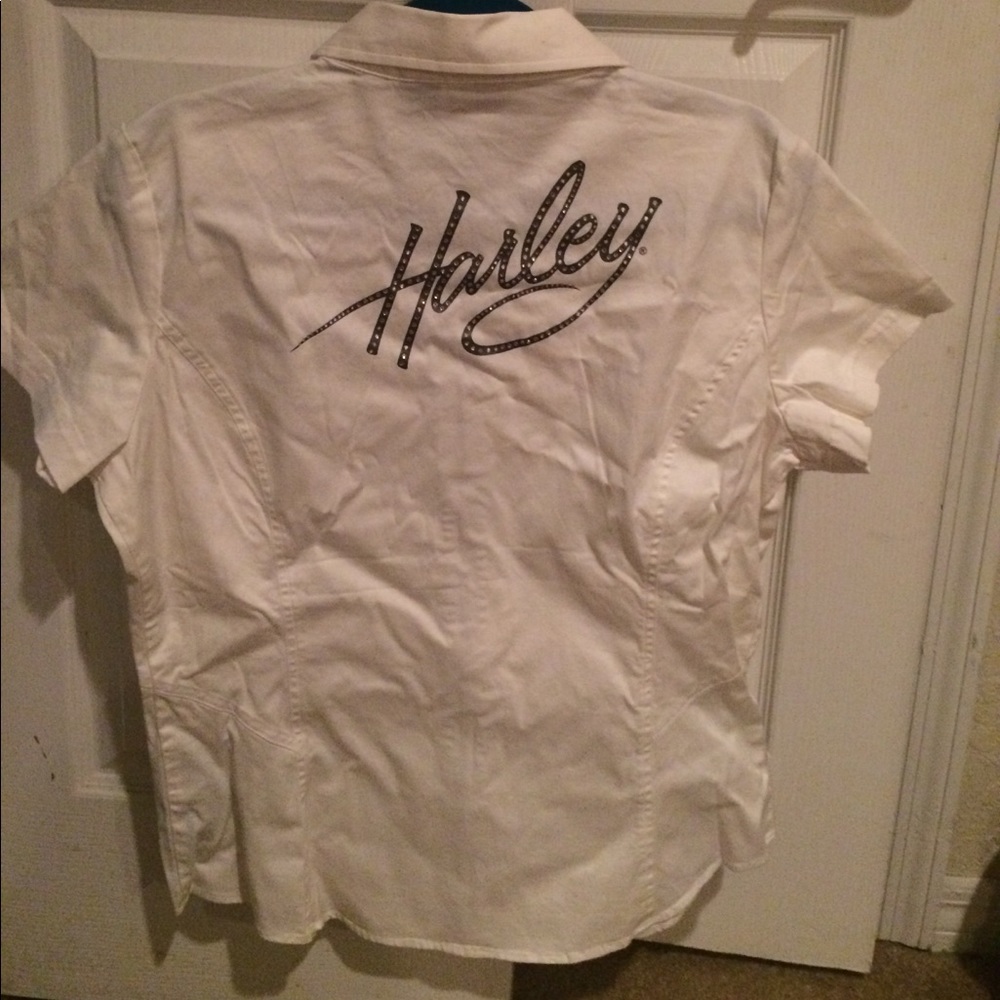 Harley Davidson zip up shirt