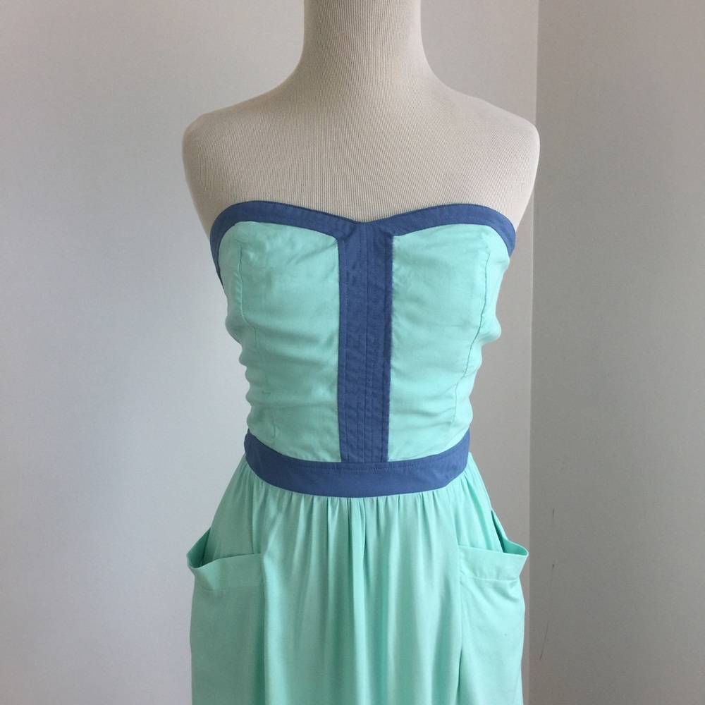 Mint Strapless Dress - Picture 6 of 8