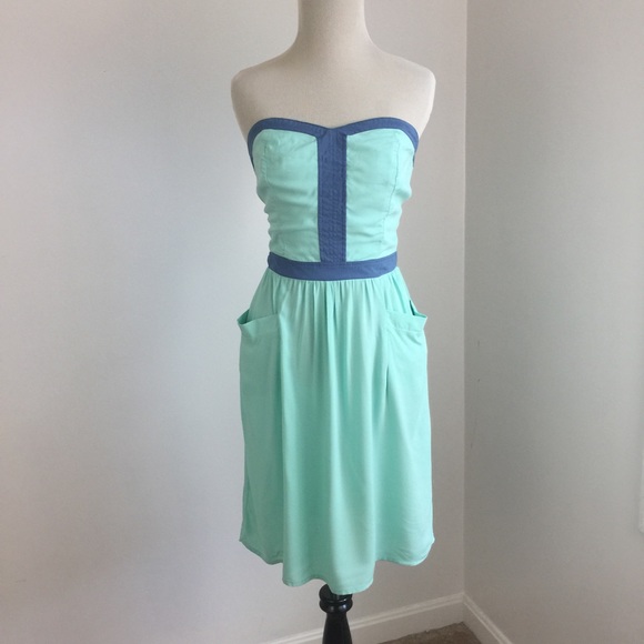 Mint Strapless Dress - Picture 7 of 8