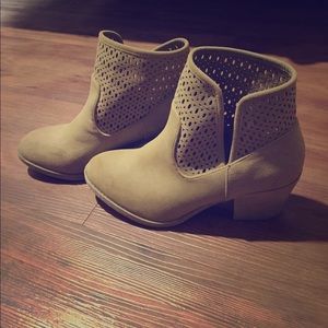 Tan ankle booties