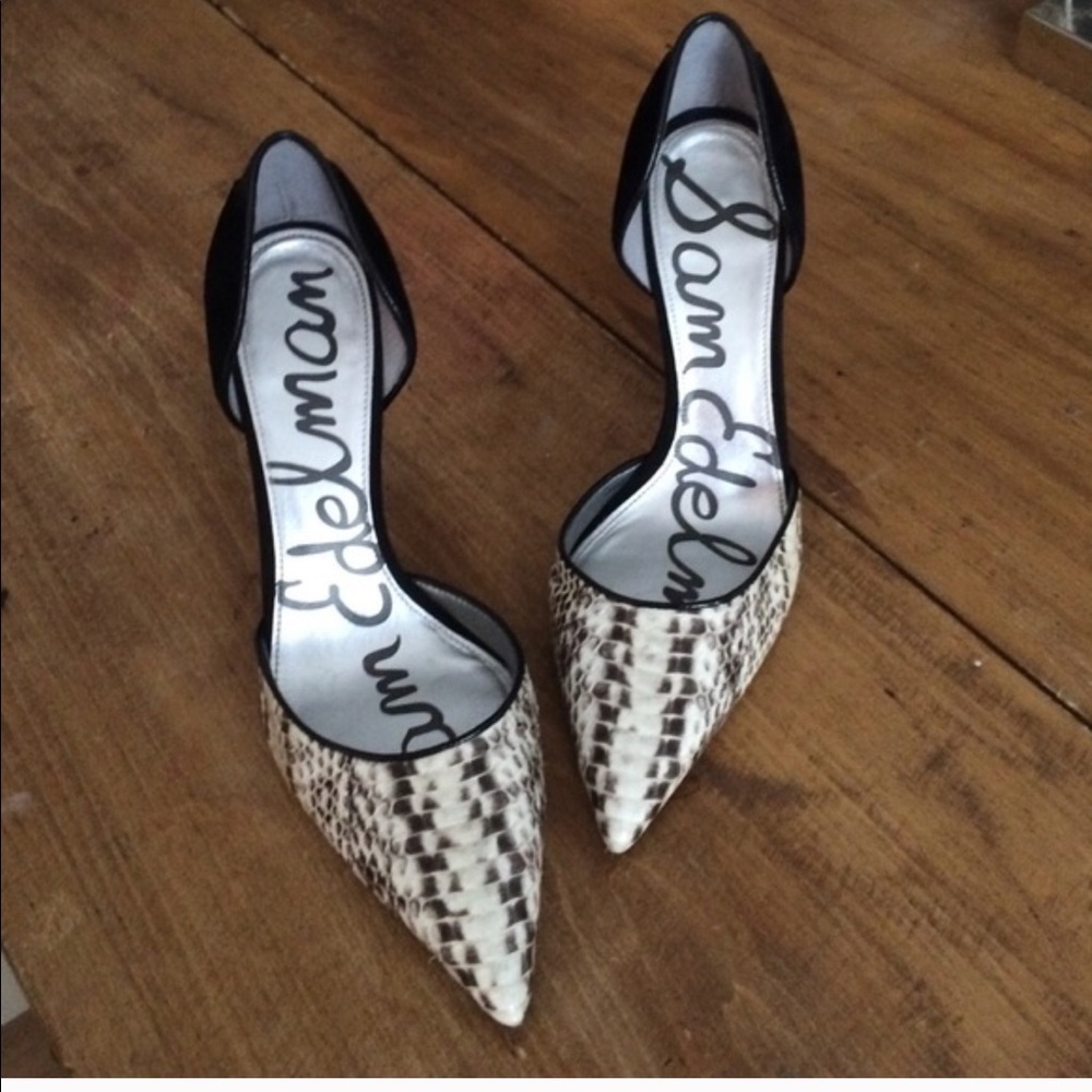 Sam Edelman Python Print heels