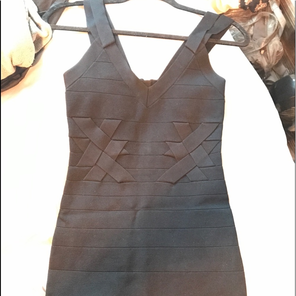 Karen Miller black bandage dress