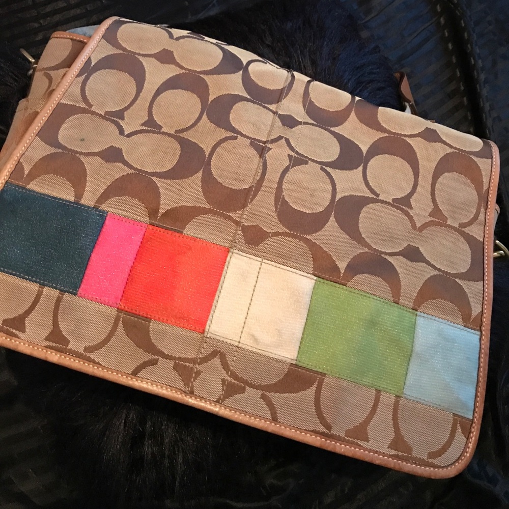 Coach diaper bag well taken cared needs cleaning