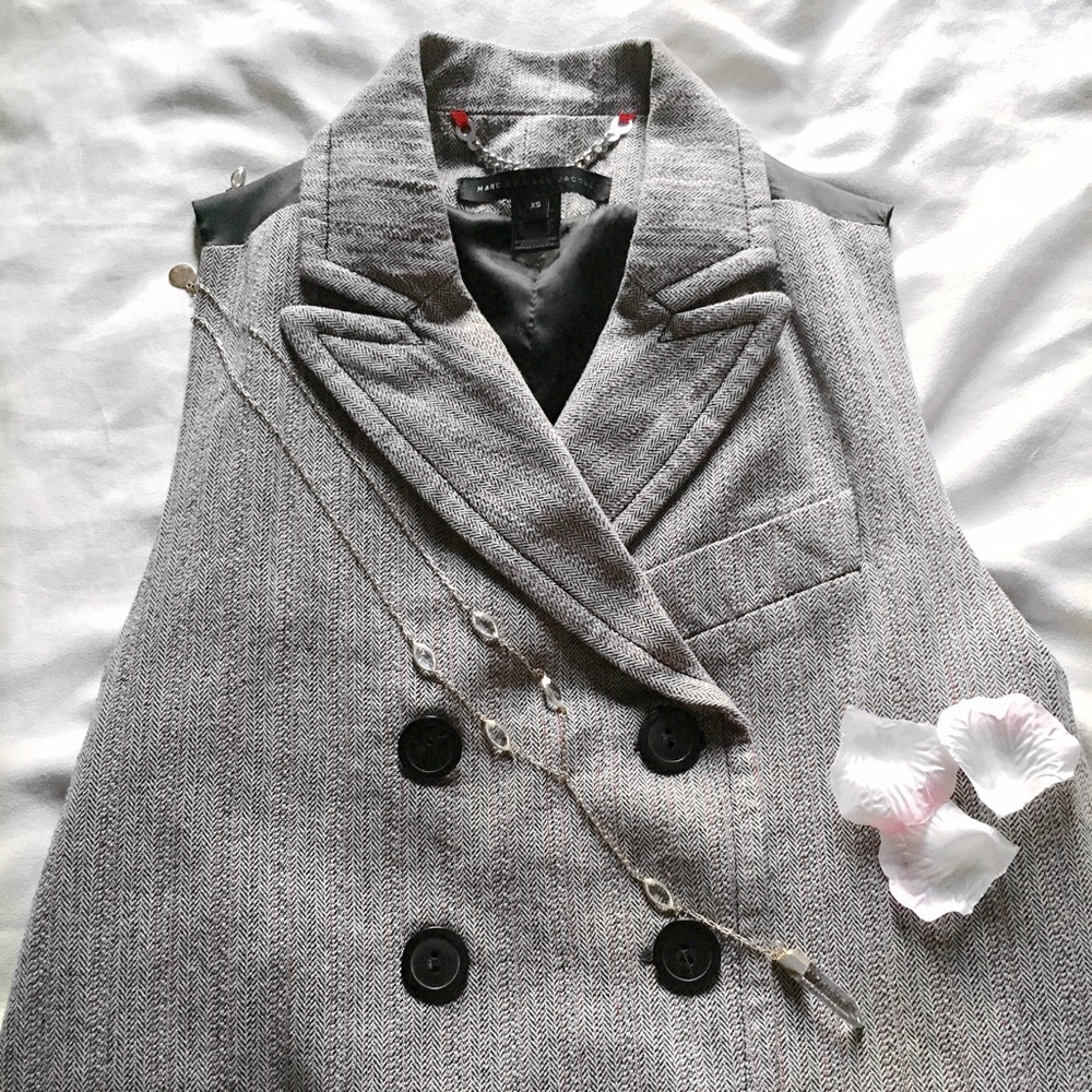 Marc by Marc Jacobs Gray Double Breasted Vest XS