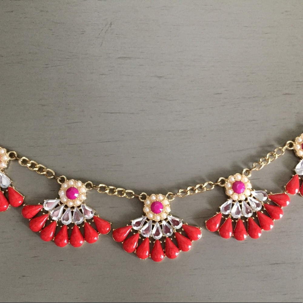 Coral statement necklace