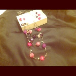 Multistrand necklace earrings set Croft & Barrow