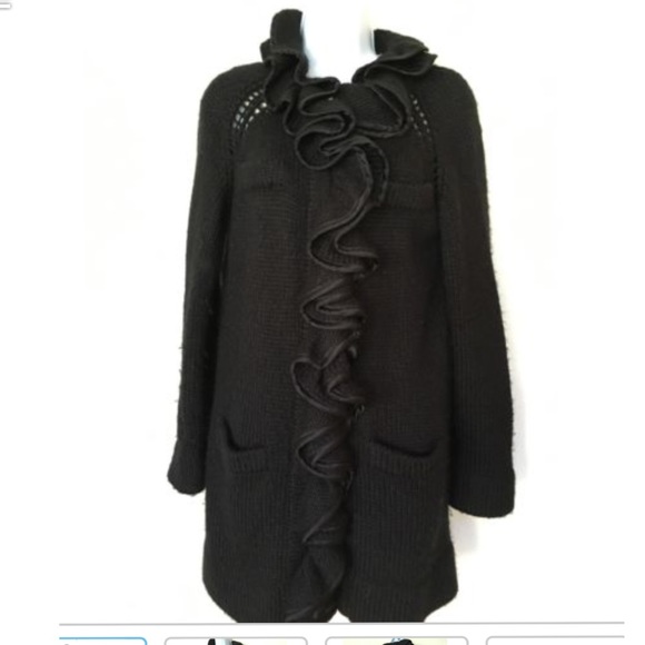 Nanette Lepore Sweaters - NANETTE LEPORE | ruffle button up heavy cardigan