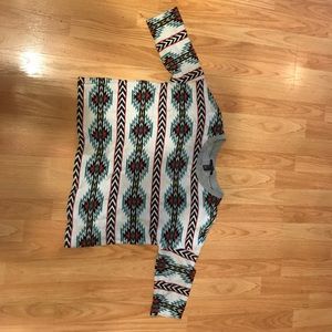 Forever 21 Tribal print boxy sweater - Size S