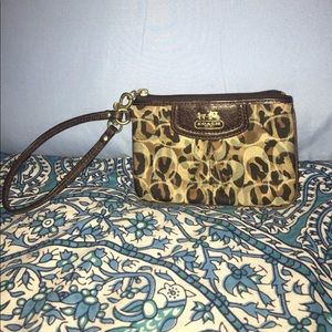 *Small Coach Wristlet in Cheetah Print