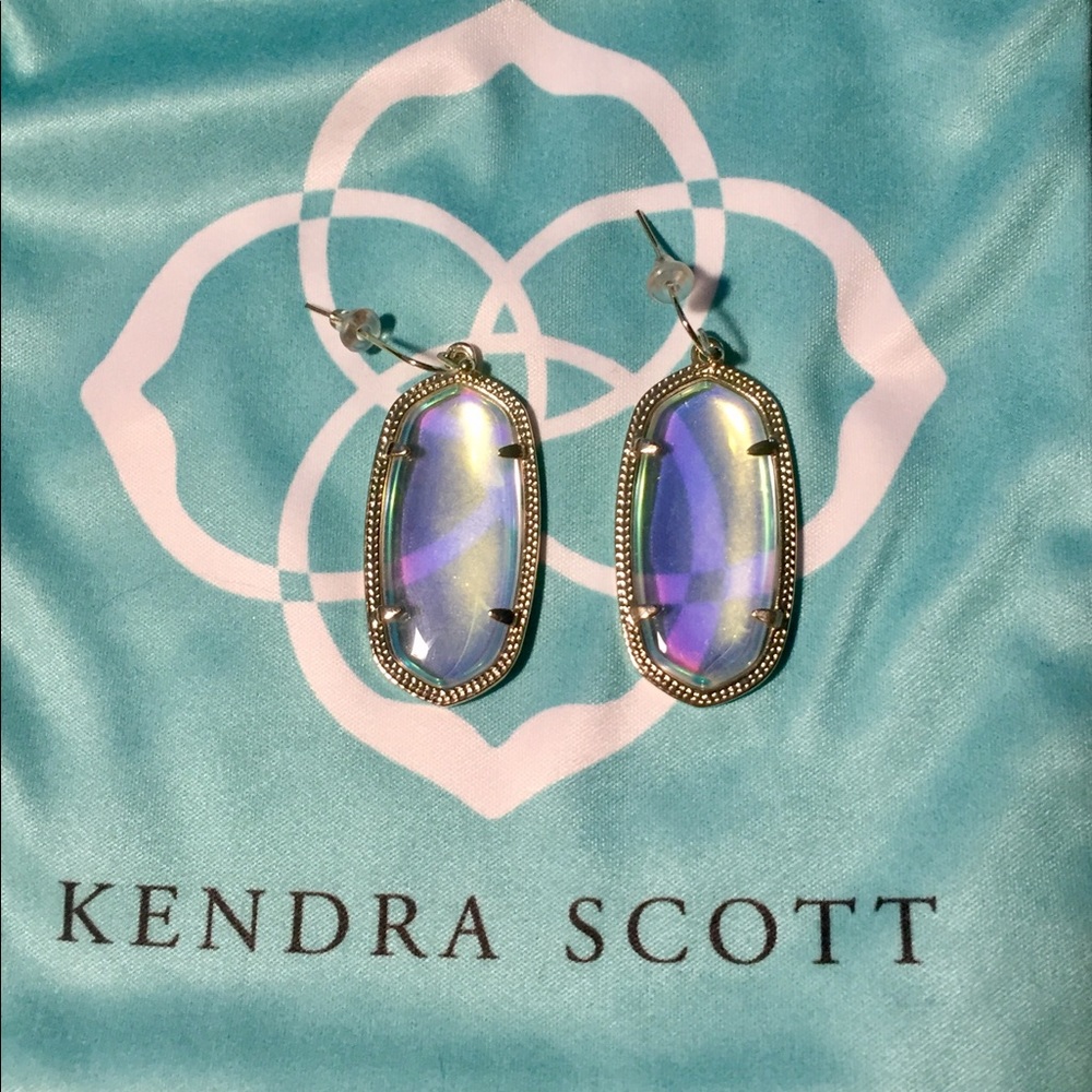 Kendra Scott Elle Earrings in Clear Iridescent