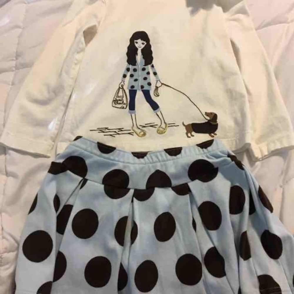 🦋SOLD🦋Gymboree Skirt Top Outfit 4T - Picture 1 of 4