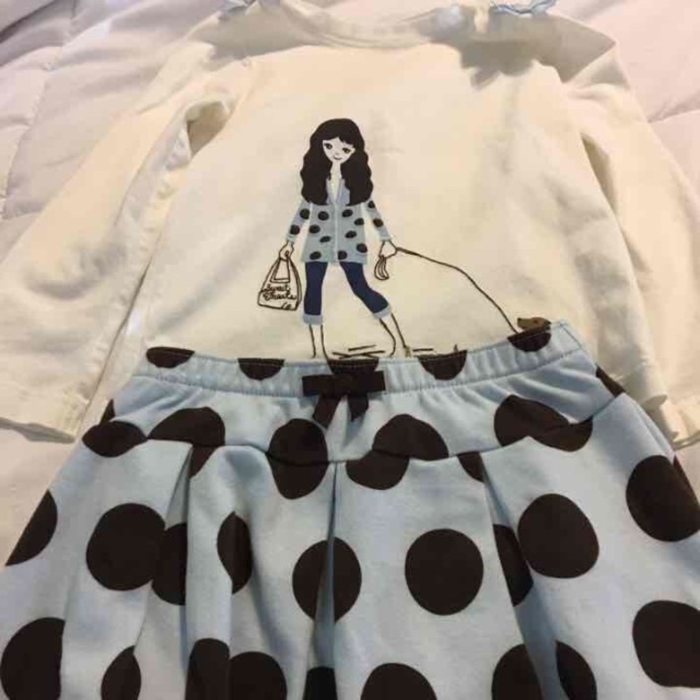 🦋SOLD🦋Gymboree Skirt Top Outfit 4T - Picture 4 of 4