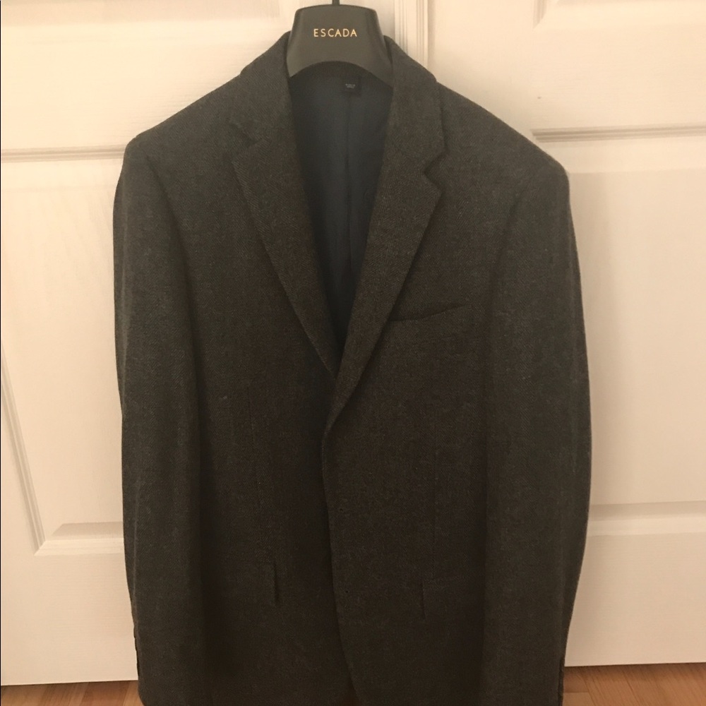 J Crew Charcoal Herringbone Blazer 36R