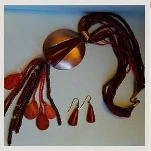 Vintage bead and copper set