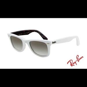 White rayban sunglasses