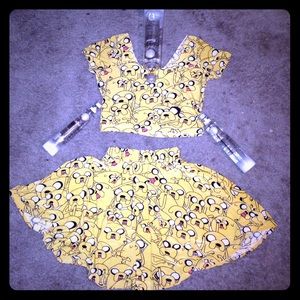 Adventure time skirt set