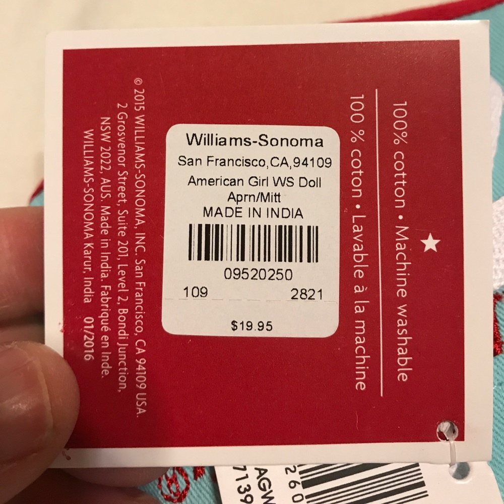 NEW AMERICAN GIRL WILLIAMS-SONOMA 4 pc BAKING set - Picture 5 of 7