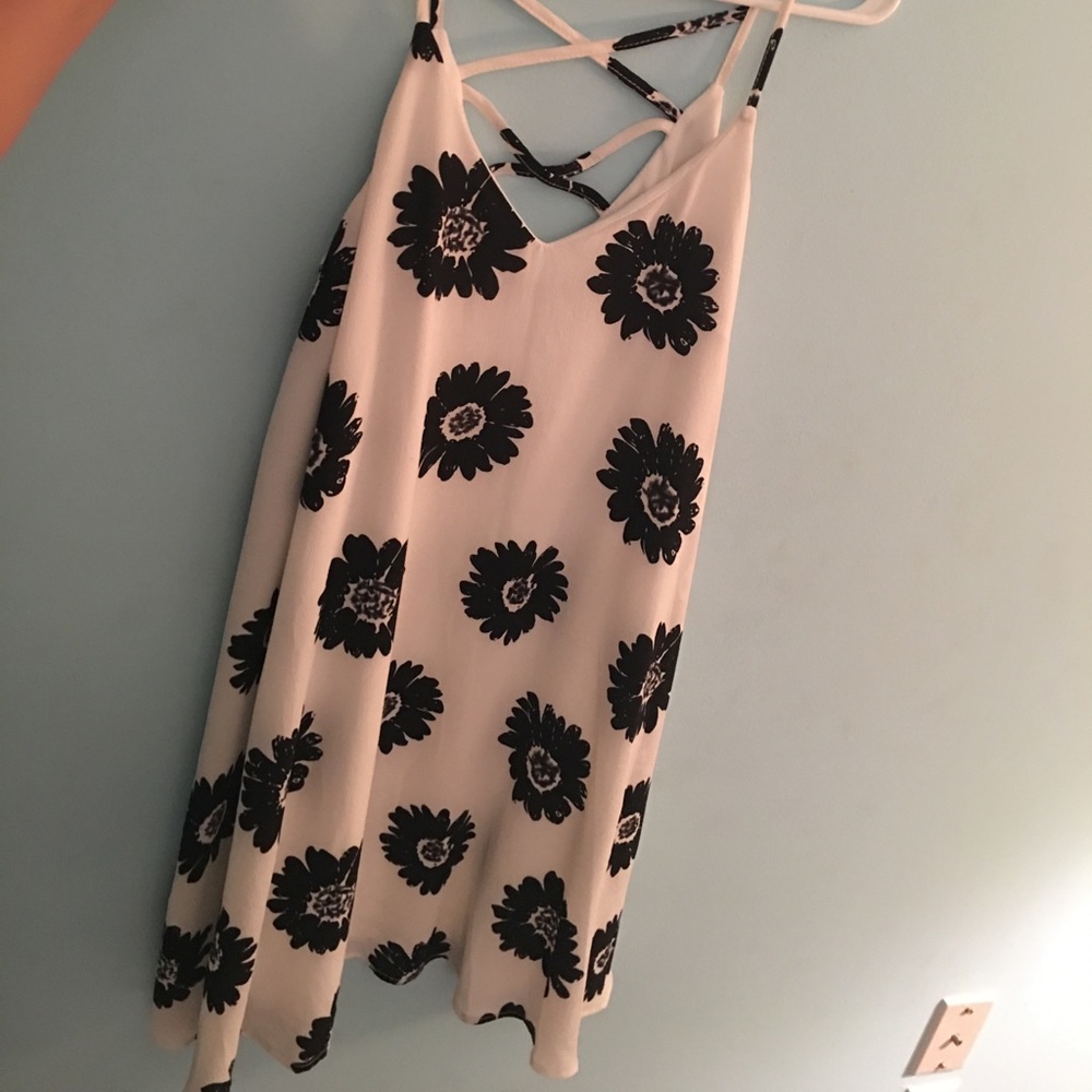 Summer sundress shift style, flower pattern