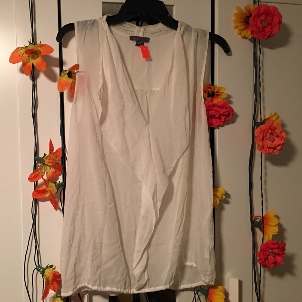 Sleeveless Silk Blouse