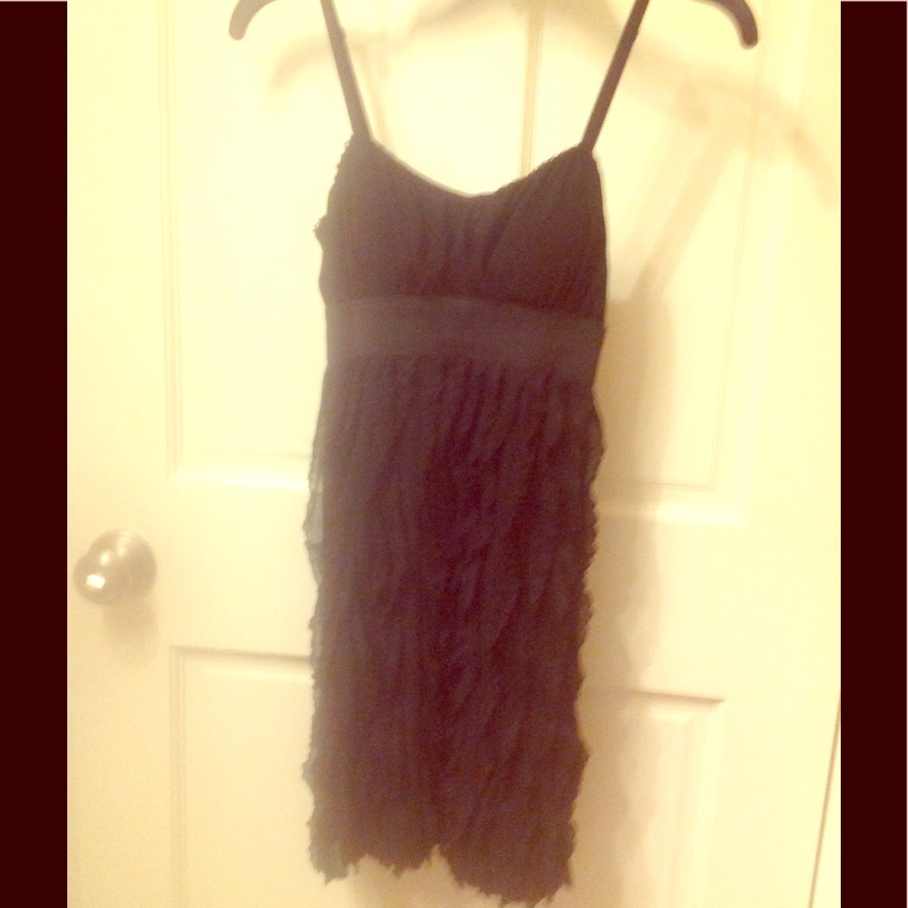 Strappy feather-effect mini dress, Size M