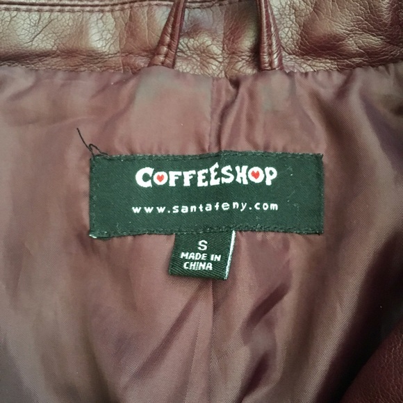 SALE Classic Leather Look Jacket w/ Quilted Detail - Picture 3 of 4