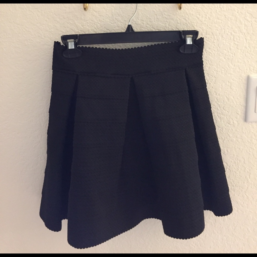 Black Fit and Flare Bandage Skirt