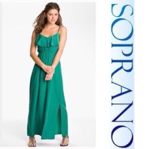 Green maxi dress