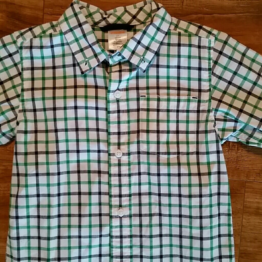 Boys plaid long sleeve button up