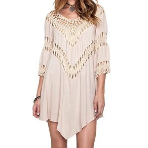 Cream Crochet Dress or cover up