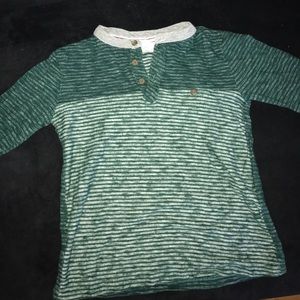 Green striped henley