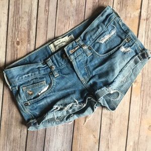 Girls Abercrombie Cuffed Denim Shorts