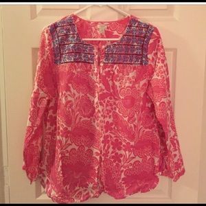 Jcrew flowered blouse