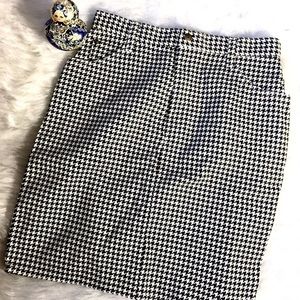 Vintage Houndstooth Jean Wiggle Skirt M/L 11/12