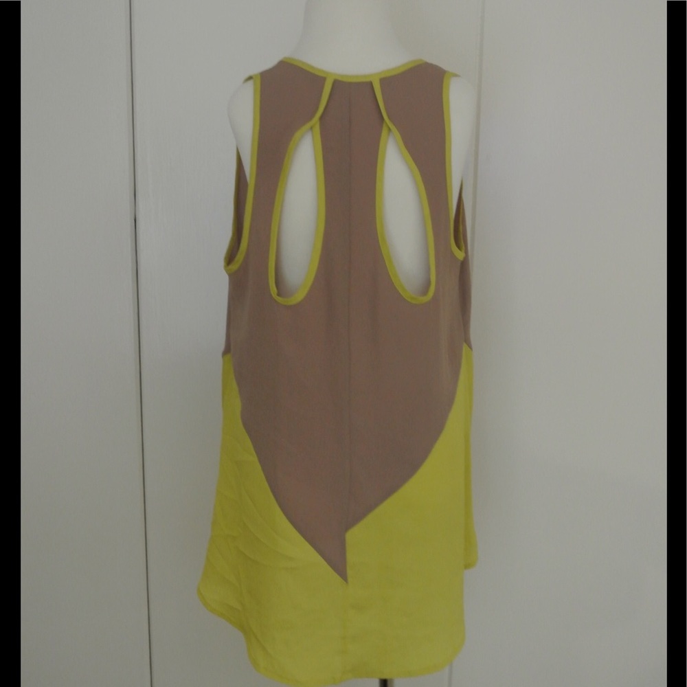 Nude and yellow tank with fun back!
