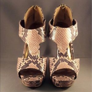 Nine West snakeskin heels