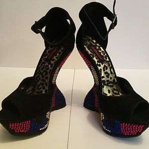 Dollhouse Plush heel less/wedge shoes