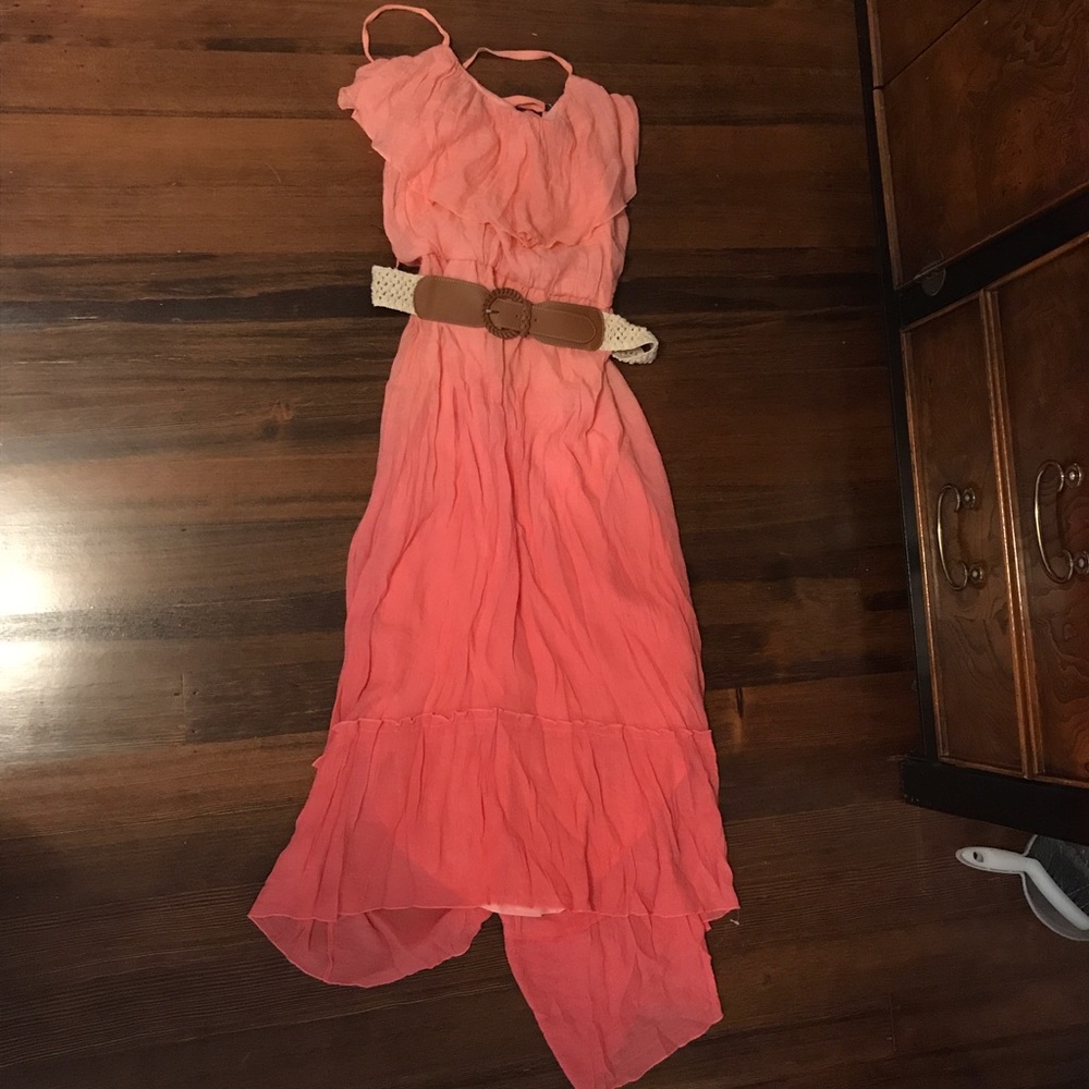 AGB beautiful flowy pink tie dye dress