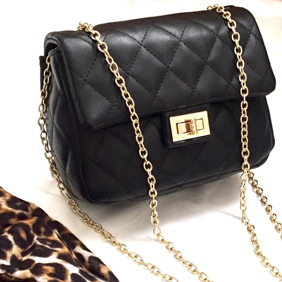 T-shirt & Jeans Handbags - Quilted Black Shoulder/Crossbody Bag