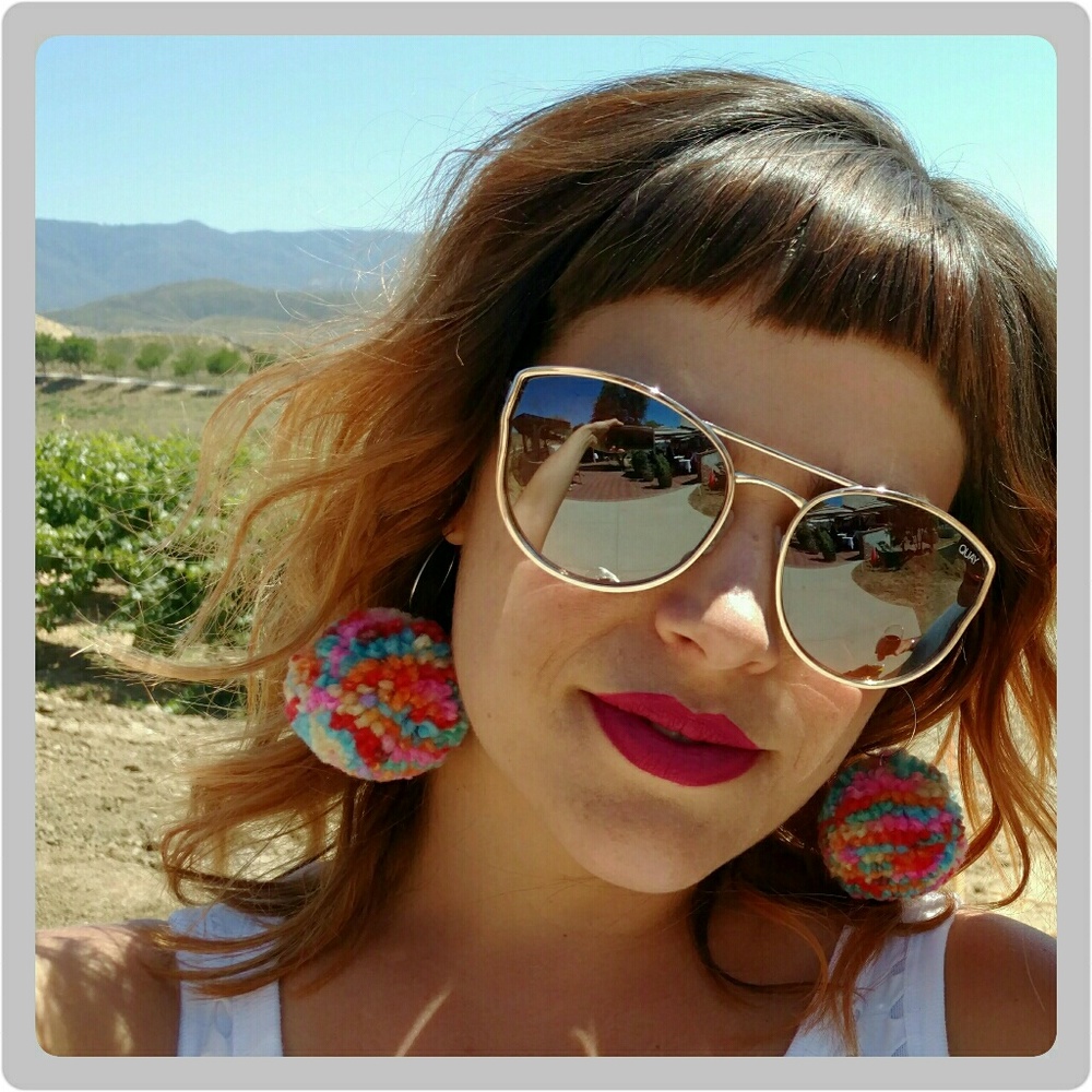 Pom Pom Statement Earrings